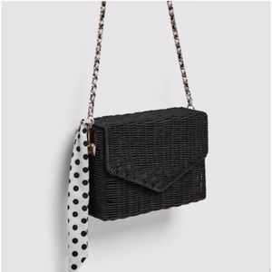 Zara Raffia Cross-Body Bag